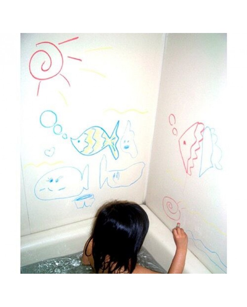 日本Kitpas 浴室繪畫筆（紫黃橘）